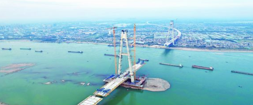 Zhijiang Yangtze River Bridge in Hubei makes new progress